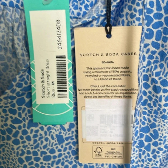 NWT Scotch & Soda tiered blue speckled size M - Picture 3 of 6